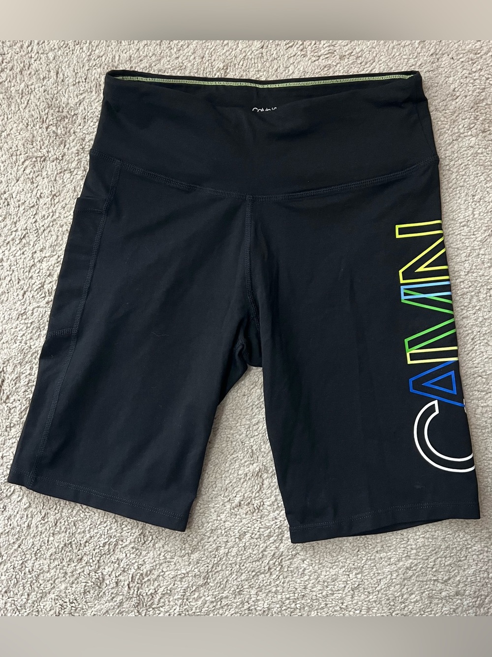 Calvin Klein Black High-Rise Performance Bike Shorts NWOT Size Medium